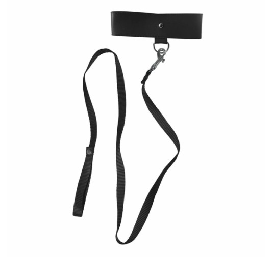 Obroża i smycz - Sportsheets Sex & Mischief Leash & Collar Black